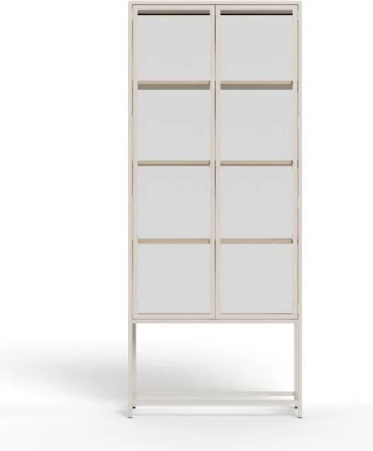Vitrína Seaford 77x185,6 cm sivá