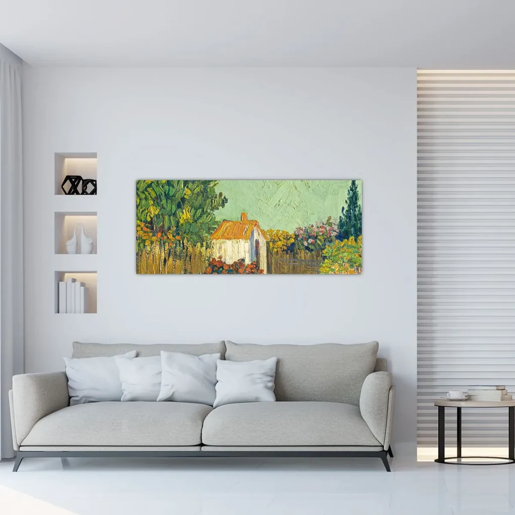 Obraz - Imitator of Vincent van Gogh, Landscape, reprodukcia (120x50 cm)