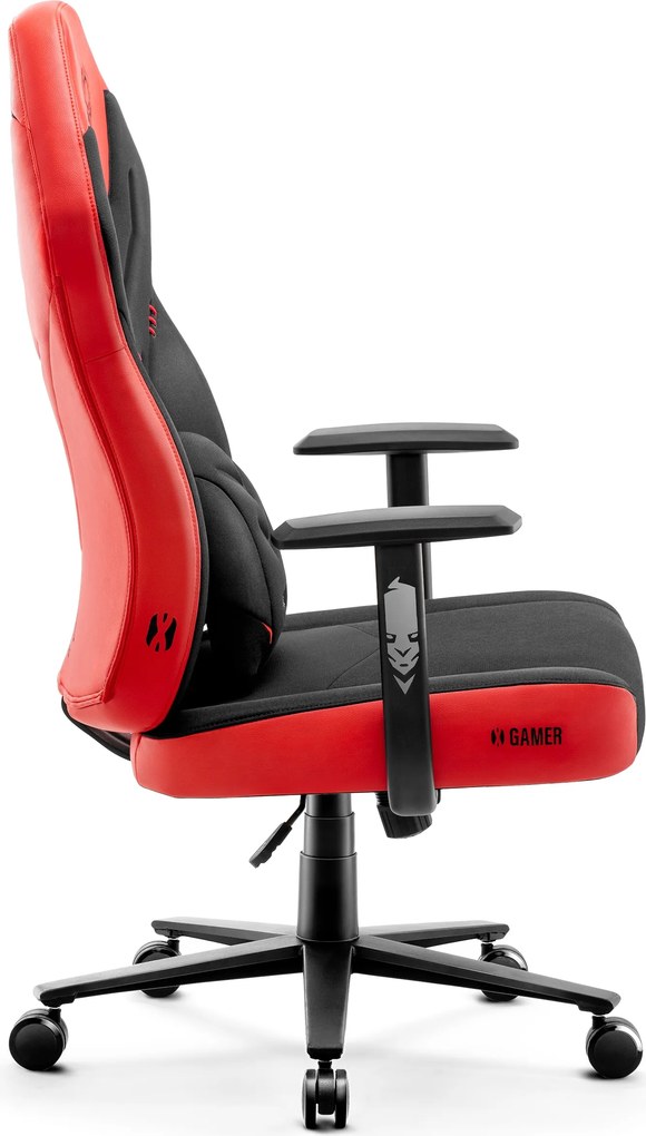 Herné kreslo z eko-kože Normal Size, červený-čierny: Diablo X-Gamer 2.0 Deep Red