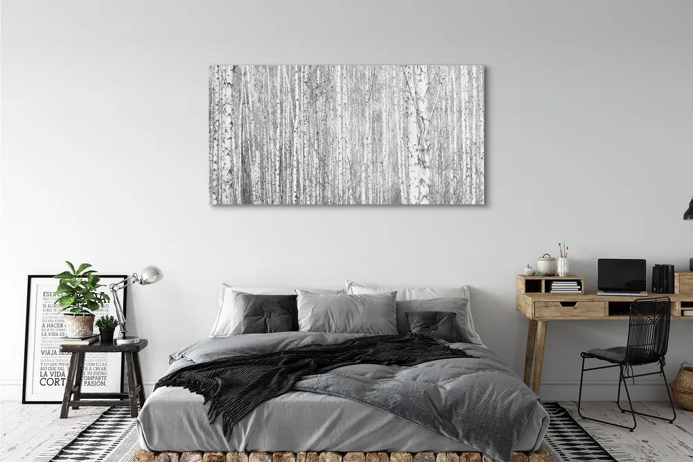 Obraz plexi Čierna a biela strom les 140x70 cm