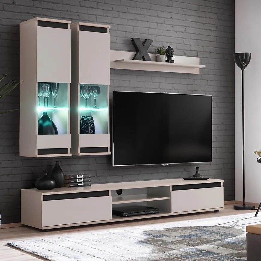 Obývacia stena Modo Cz Md Kašmír/Čierna