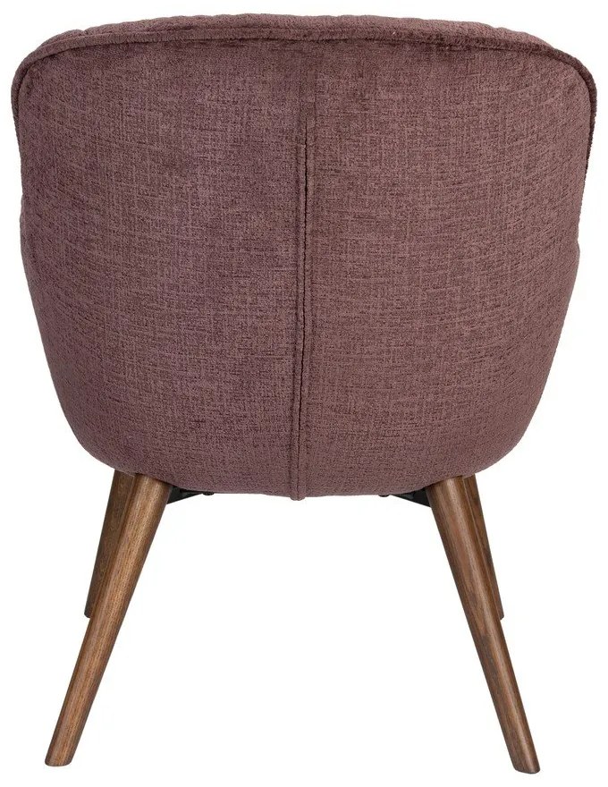 Tmavofialové zamatové kreslo Lenn – Dutchbone