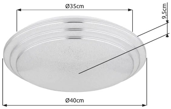 Globo 48419-18 - LED Stmievateľné stropné svietidlo ALEY LED/18W/230V + DO