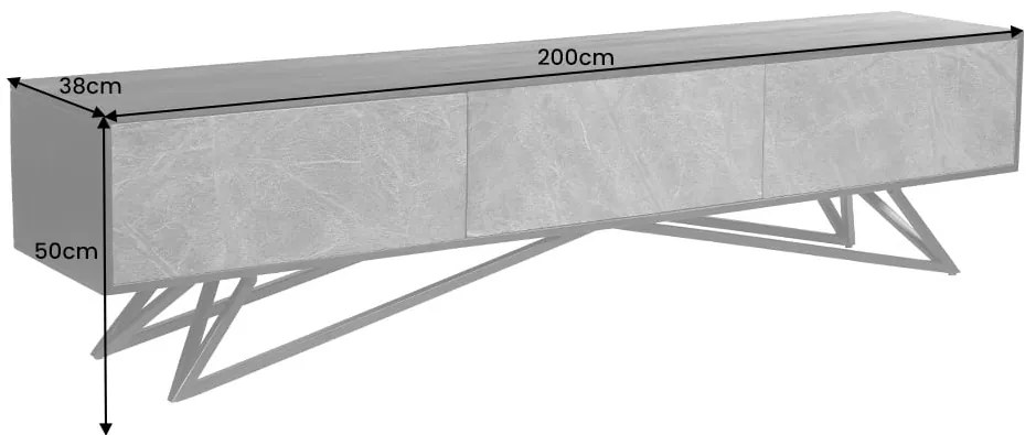 Atan Soul skrinka pod TV 200 cm prírodný kameň