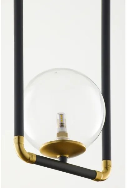 Jupiter 2023 - Luster na lanku ZAFRA 1xG9/10W/230V čierna/zlatá/číra