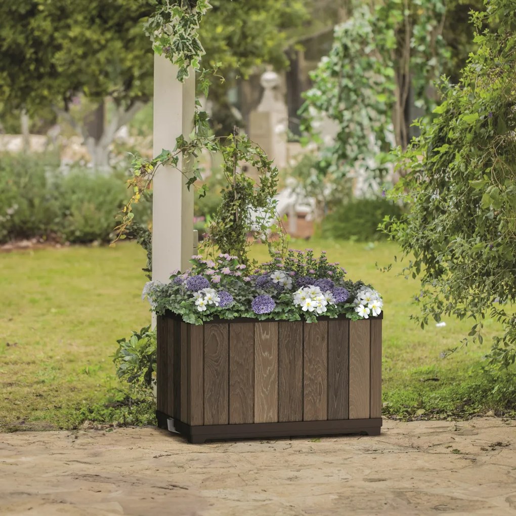 Keter kvetináč Deco Rectangle 45,5 x 76 x 45,5, hnedá