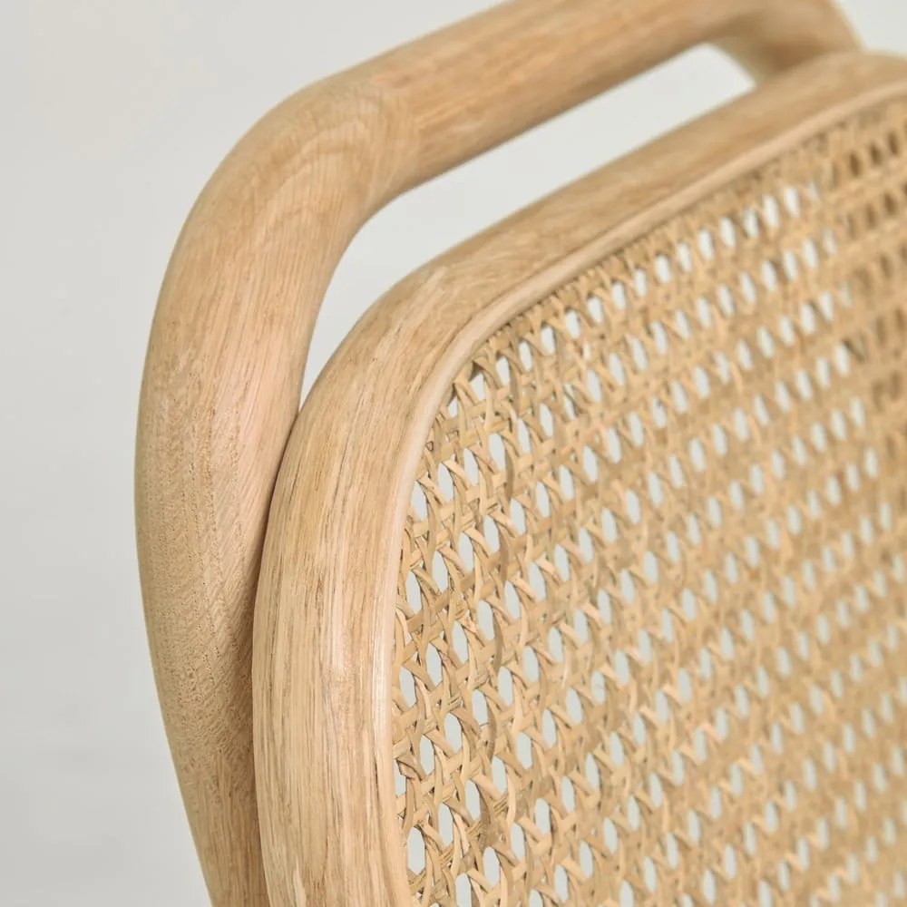 Barová stolička z dubového dreva v prírodnej farbe (výška sedadla 65 cm) Doriane – Kave Home