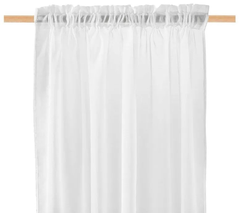 Elegantná biela záclona na okná 280 cm