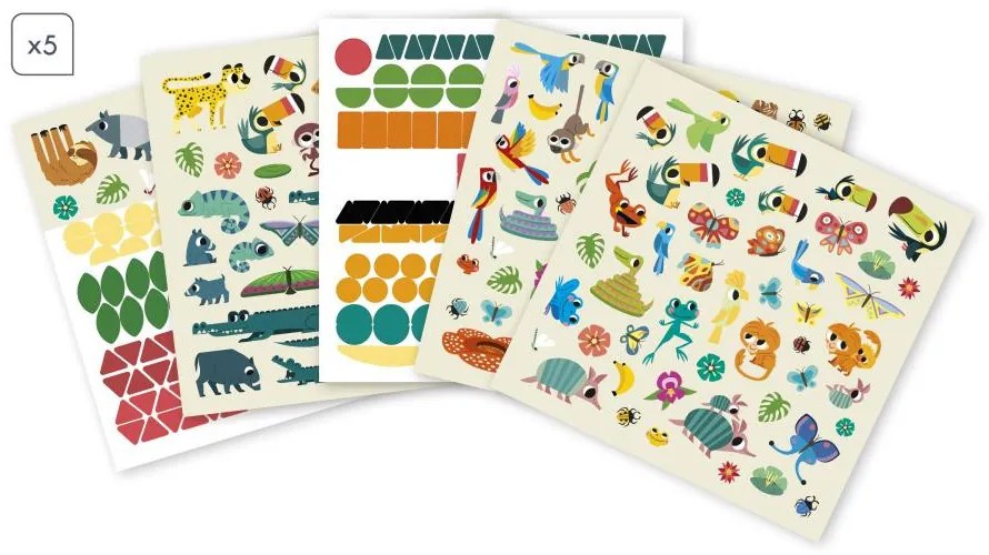 My arts&crafts - Samolepky - Zvieratká z džungle