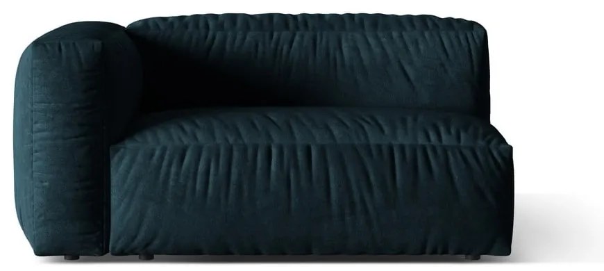 Tmavomodrý zamatový modul pohovky (ľavý roh) Martina – Micadoni