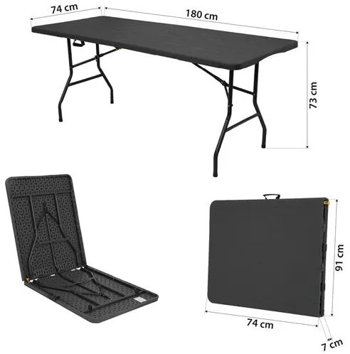 Kempingový stôl NILS Camp NC1618 antracitový