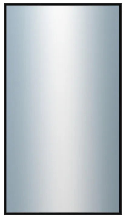 DANTIK - Zrkadlo v rámu, rozmer s rámom 50x90 cm z lišty Hliník čierna lesklá (7269016)