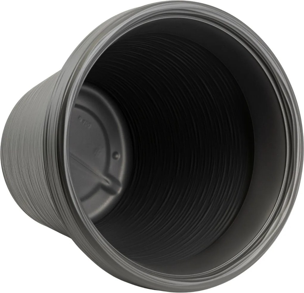 Plastový květináč Riflo 33,9x39 cm antracitový