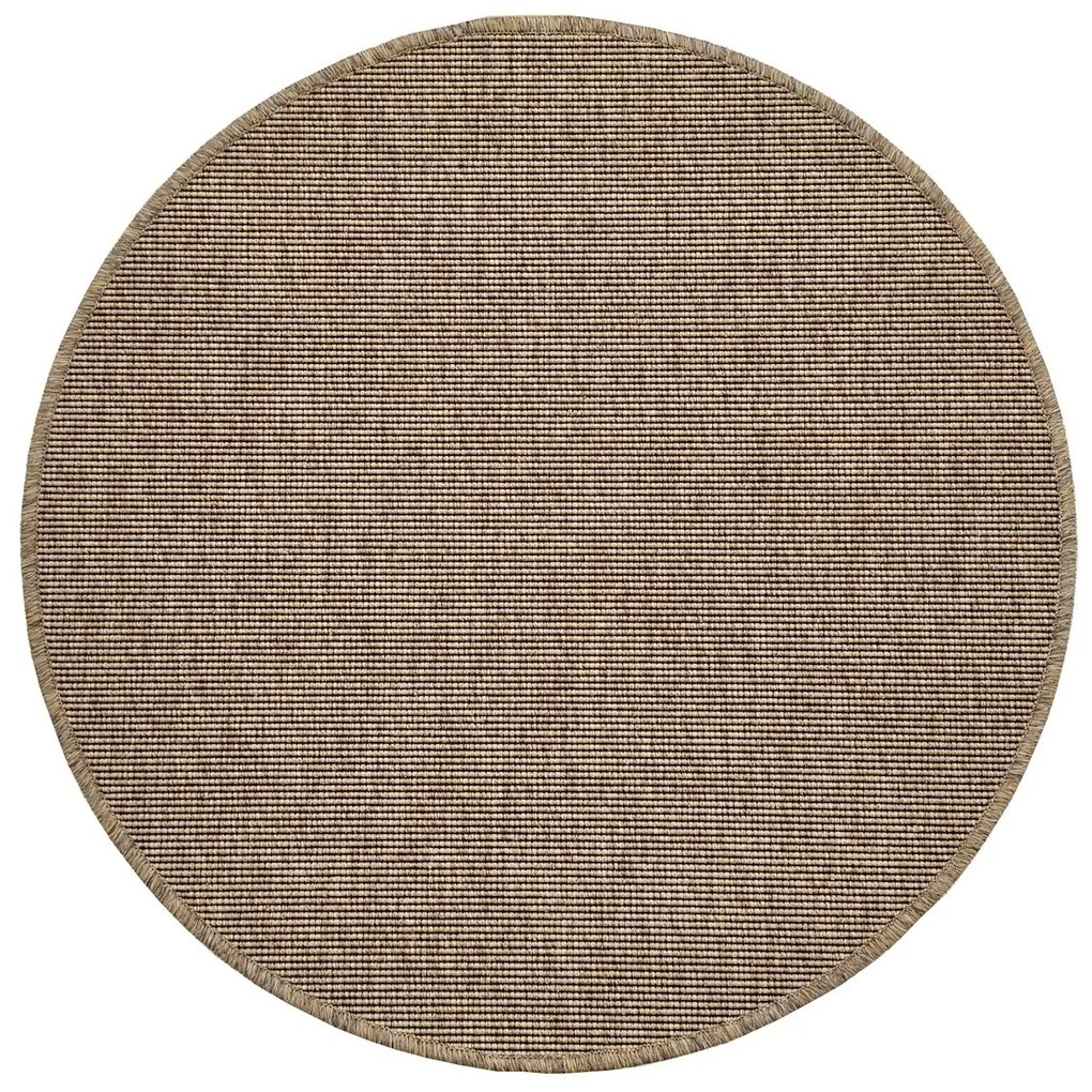 Vopi, Kusový koberec Nature NEW prírodný kruh, 200x200 (priemer) kruh, oranžová, kuchyňa