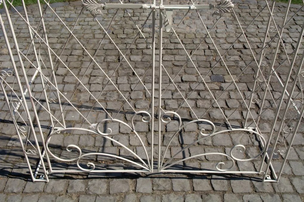 Oblúk na ruže Mel s bránkou - Krémová antik