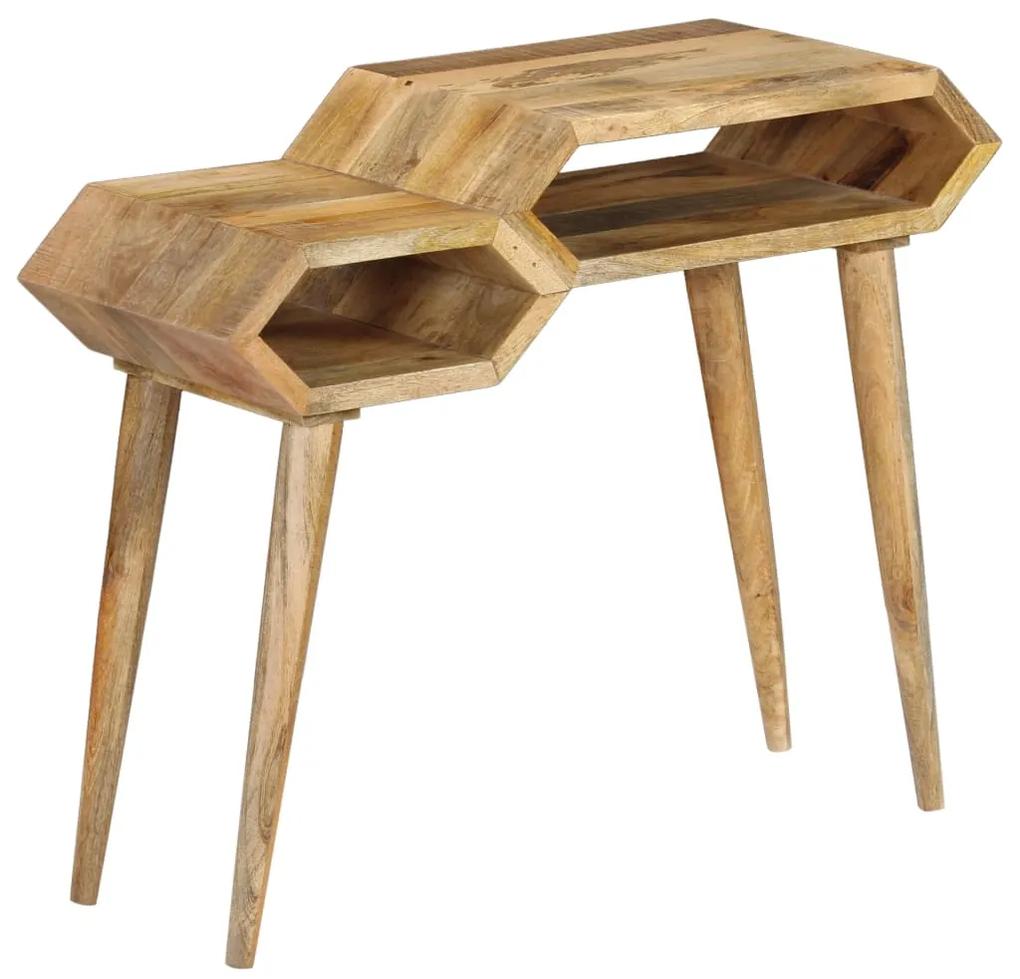 vidaXL Prístavný stolík z mangovníkového dreva 90x35x76 cm