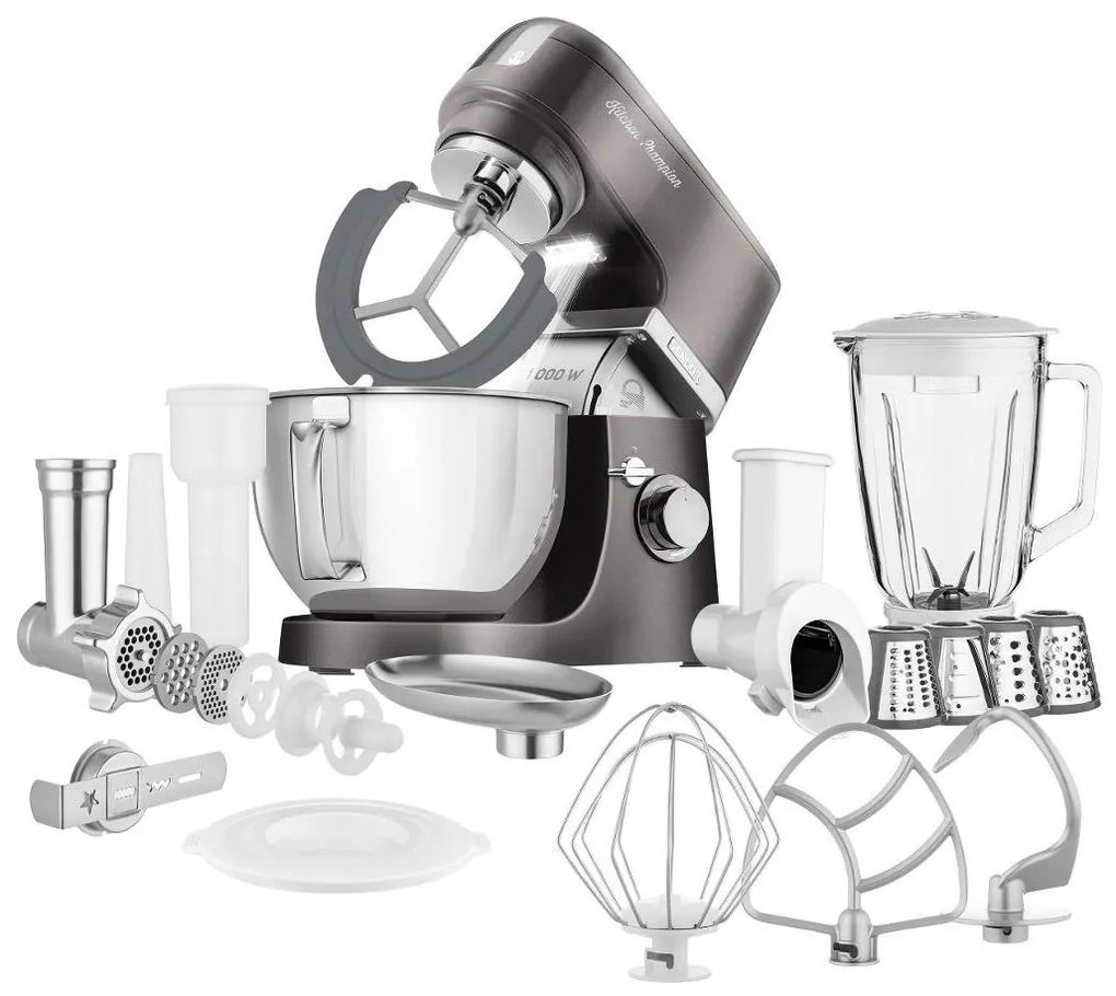 Sencor - Kuchynský robot s nerezovou misou 1000W/230V šedá