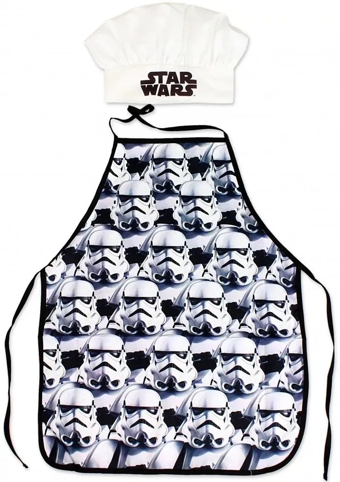 Detská zástera s kuchárskou čiapkou Star Wars - Hviezdne vojny - pre deti 3 - 8 rokov