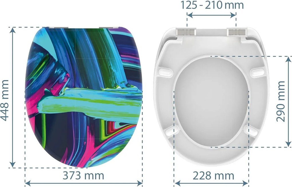 Eisl Sanitär WC sedátko Duroplast Soft Close Neon Paint 82191