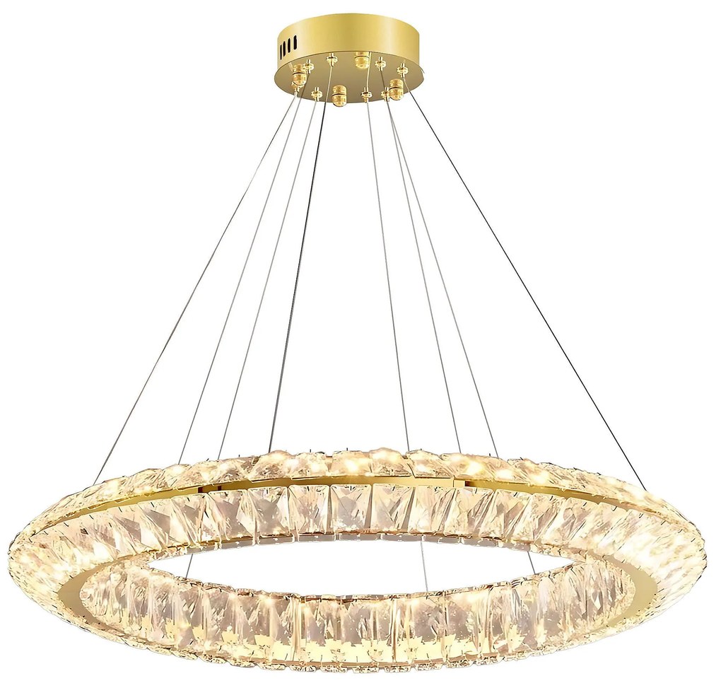 Toolight Toolight, LED stropné svietidlo 80cm, 45W, 4000 K, APP1769-CP, zlatá, OSW-04347