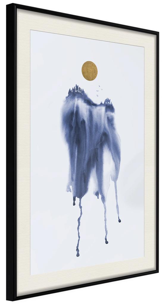 Artgeist Plagát - Watercolour Abstraction [Poster] Veľkosť: 30x45, Verzia: Čierny rám s passe-partout