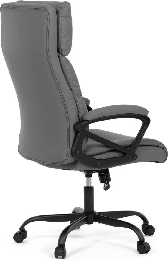 Kancelárske kreslo PEDRO — ekokoža, sivá