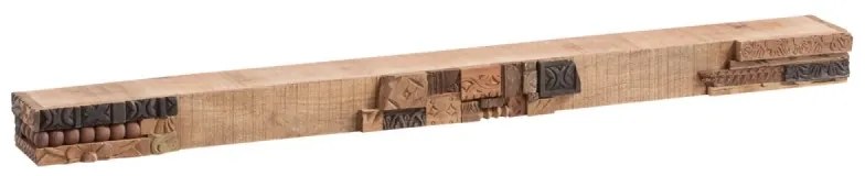 furniture-nabytek.cz - Masívna nástenná polica Greenland z mangového dreva, lakovaná, hnedá – 160×15×10 cm
