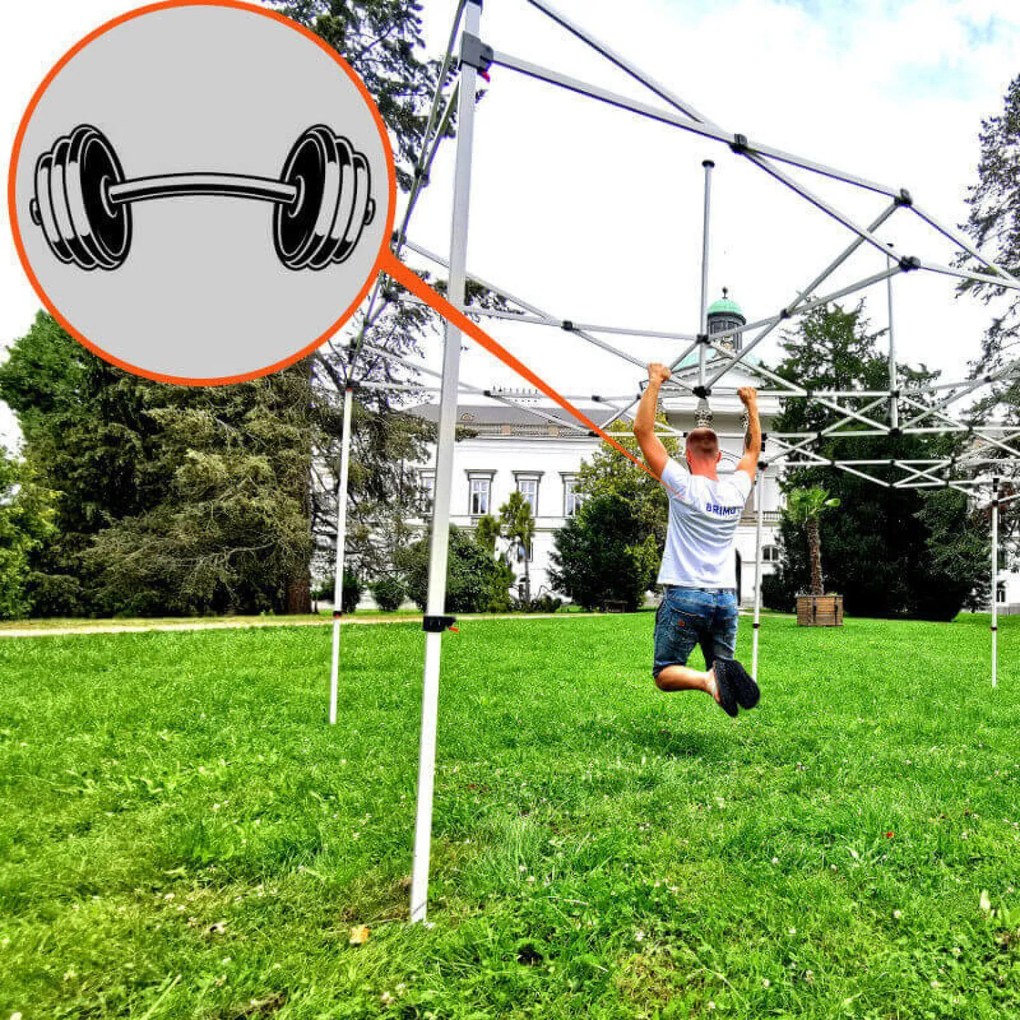 BRIMO Stan na Predaj 2 x 3 m SUPER Oceľ | Montáž za 2 min | BRIMO - s 3 stenami - Biela 8