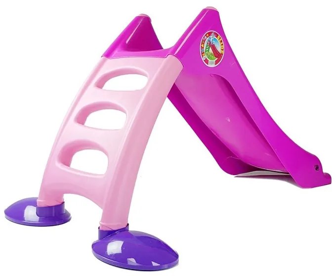 LEAN TOYS Záhradná šmýkačka pre deti 424 ružovo-fialová