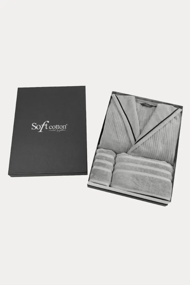 Soft Cotton Darčekové balenie županu, uteráku a osušky STRIPE