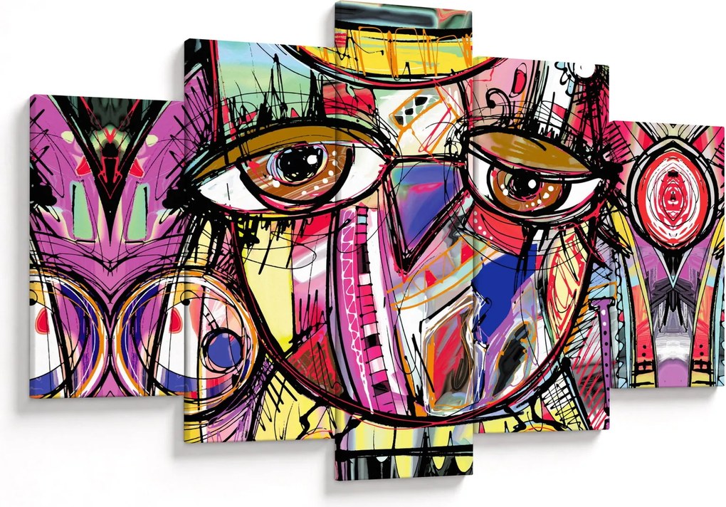 Obraz - Street art - sova (150x105 cm)