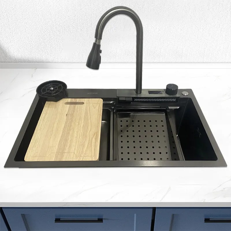Multifunkčný smart drez BestBerg BBSS-10 / 75 x 45 x 22 cm / nerezová oceľ