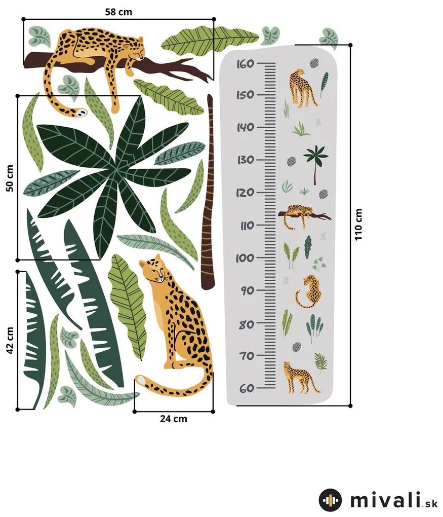 Samolepky na stenu - Meter - Džungľa