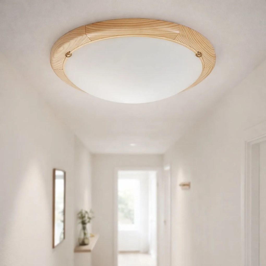 Rabalux UFON stropné drevené svietidlo 60W/E27/IP20 - svetlé drevo