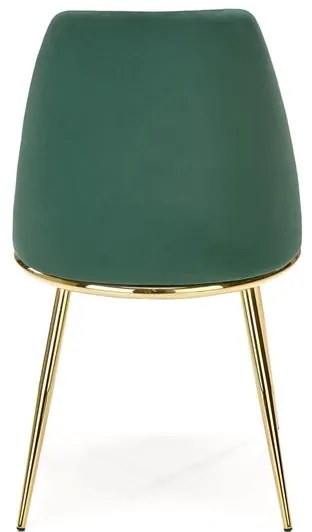 JEDÁLENSKÁ STOLIČKA KALEY TMAVO ZELENÁ BLUVEL 78 + ZLATÁ