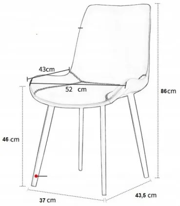 Sammer Zamatová stolička v svetlo sivej farbe LR800 LORD velvet svetlo siva
