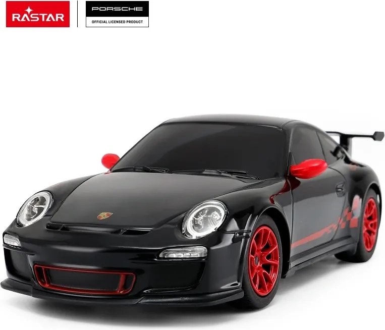 Porsche 911 GT3 RS RASTAR RC auto 1:24 čierne, diaľkovo ovládané, pre 6+