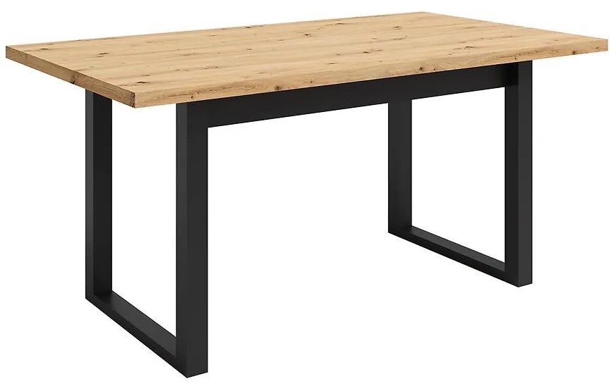 Stôl Max Dub Artisan / Čierna Mat 160x90