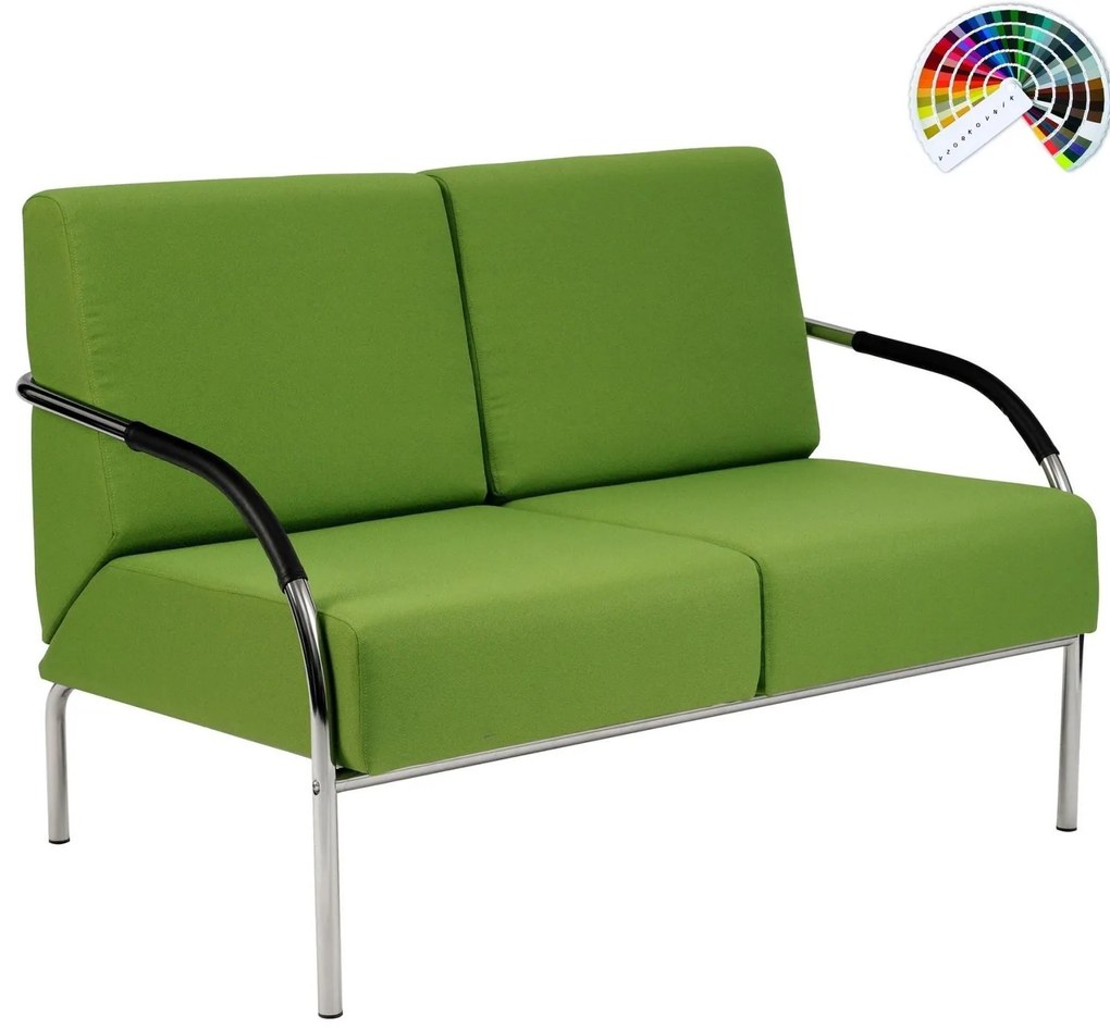 Kancelárska sedačka SALMA 2-sedák čalúnenie KOŽA