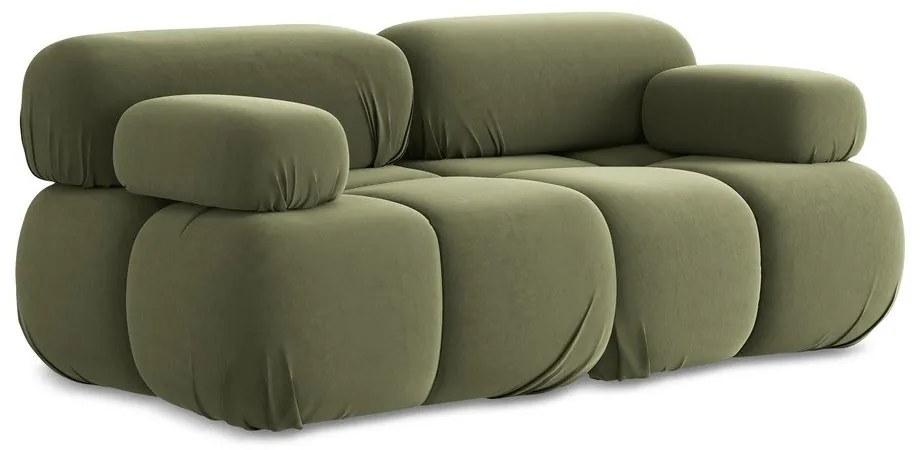 Svetlozelená zamatová pohovka 190 cm Lokua – Makamii