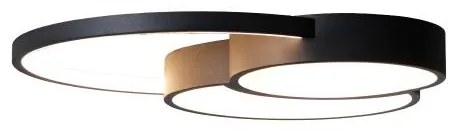 LED Stmievateľné stropné svietidlo LED/60W/230V 3000-6500K čierna + diaľkové ovládanie