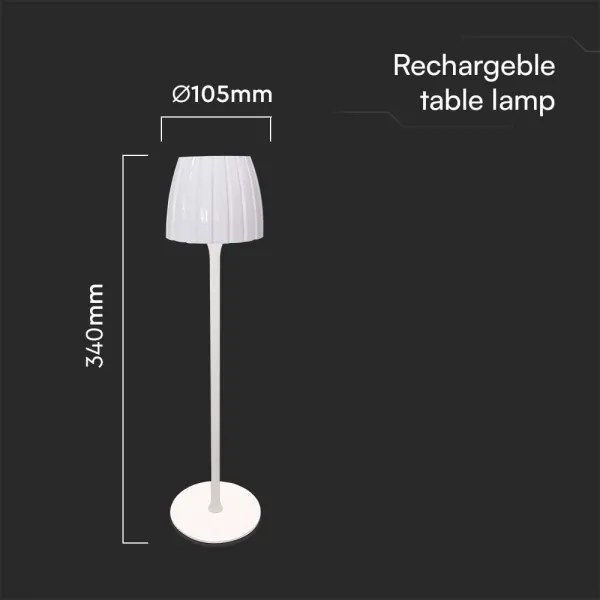 LED Stmievateľná dobíjacia stolná lampa LED/2,7W/5V 3000-6000K 1800 mAh biela