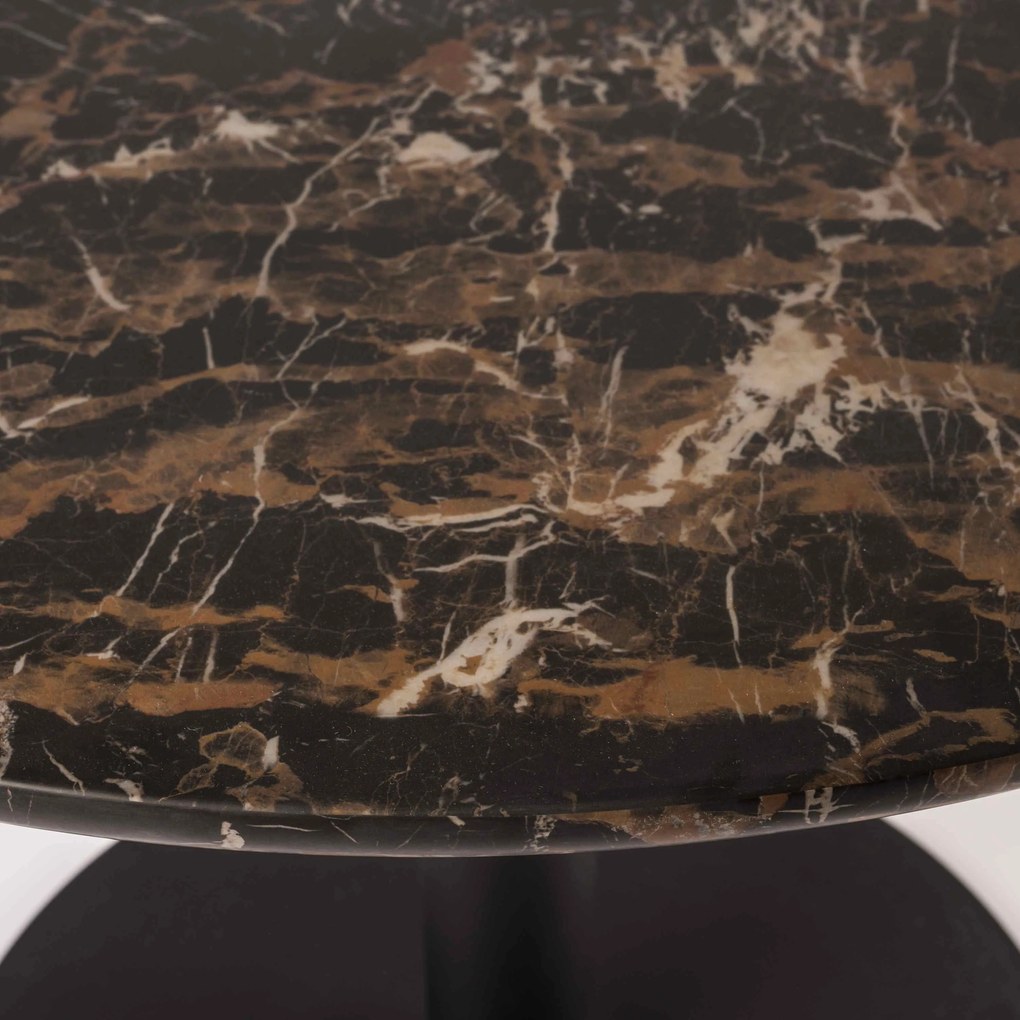 Jedálenský stôl Slab s mramorovým vzhľadom ∅ 100 × 75 cm