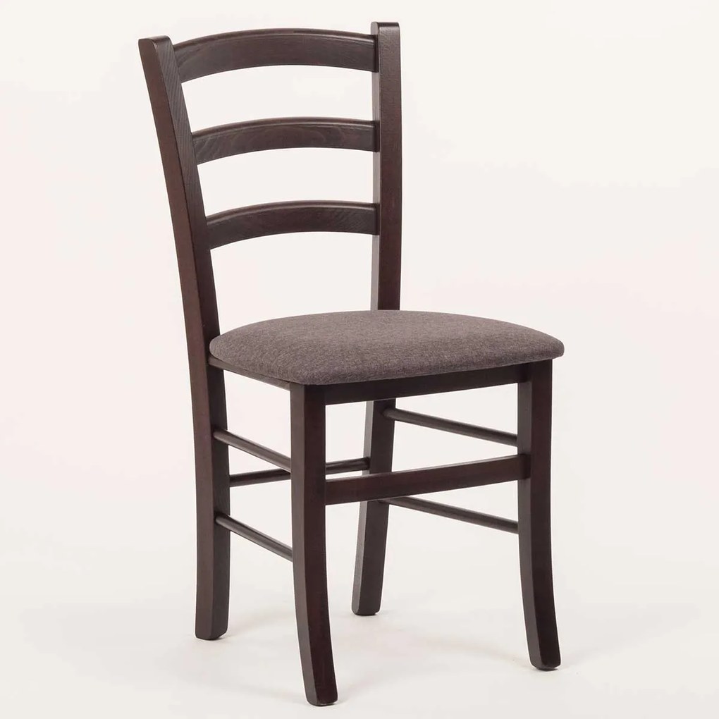 Stima stolička PAYSANE s čalúneným sedákom Vyberte odtieň ->: Wengé, Vyberte látku ->: LUX Antracit 6