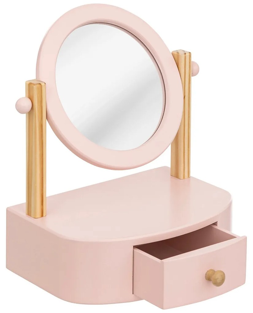 Detský toaletný stolík so zrkadlom Chary, 22x28 cm, ružová