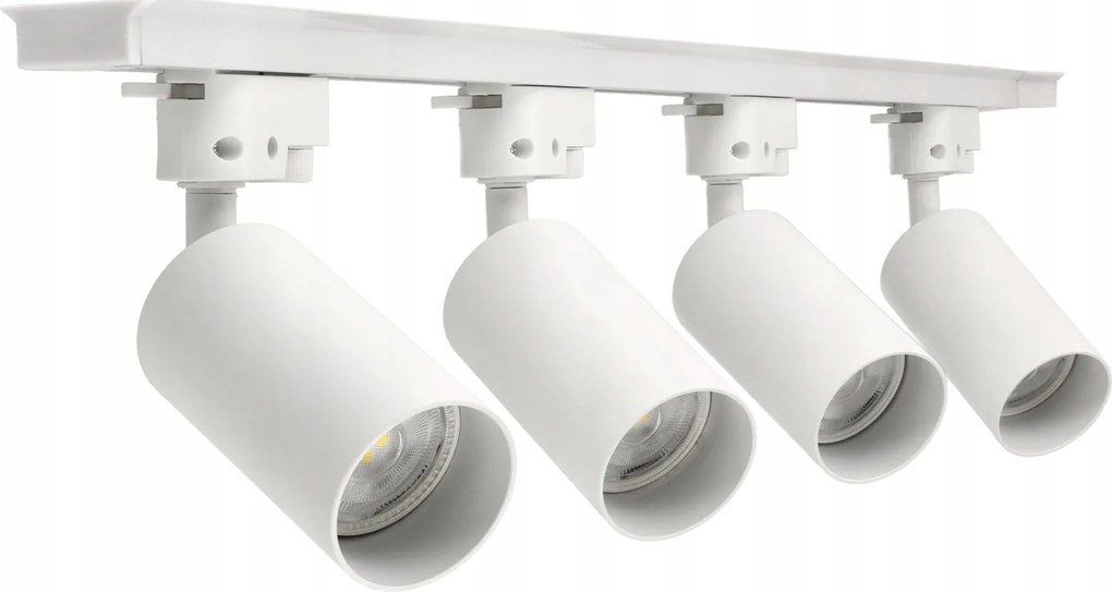 LED koľajnica 1m + 4x GU10 bodové žiarovky - sada