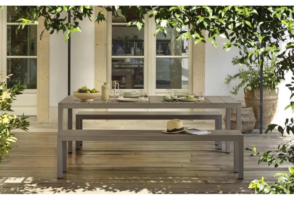RIO BENCH záhradná lavica bianco