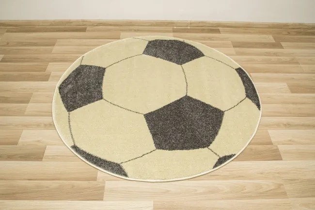 Koberec Lima G758A Football, žltý / grafitový kruh