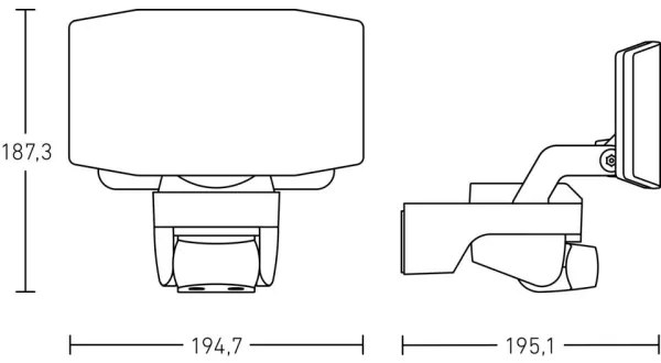 Steinel 090012 - LED Reflektor so senzorom LED/14,3W/230V 3000K IP54 antracit