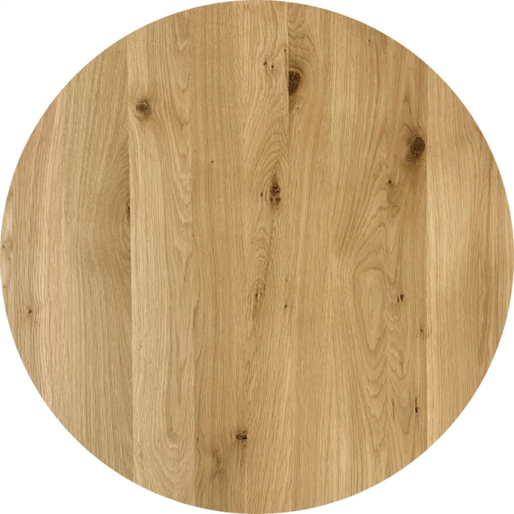 DUBLINO OAK PREMIUM 40 MM - MASÍVNA STOLOVÁ DOSKA Ø 70 cm